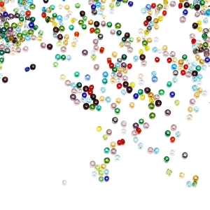 Perles de rocaille en verre transparent de 2 mm pour la fabrication de bijoux DIY