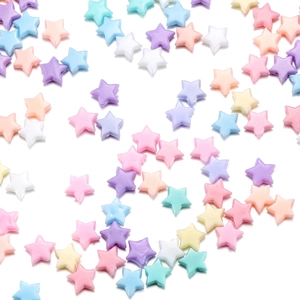 Perline in acrilico a forma di stella in colori pastello opachi per gioielli fai-da-te