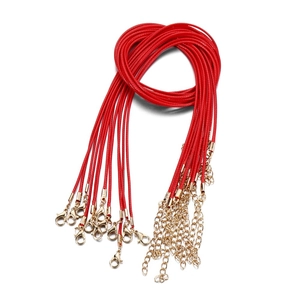Cordón de Collar de Hilo Encerado Coreano Para Fabricación de Joyas DIY Multicolor Cordón Trenzado Ajustable Con Cierre de Langosta de Aleación Dorada