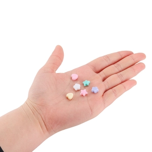 Set di perline acriliche macaron a forma di cuore stella e fiore per gioielli DIY
