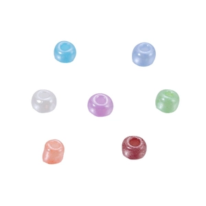 Perles de rocaille en verre 4mm multicolores pour bijoux DIY avec finition macaron lisse