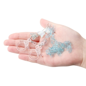 Light blue butterfly acrylic eyewear chain and multi-use anti-lost lanyard with hooks