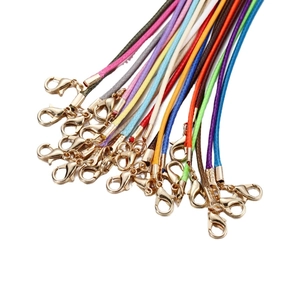 45cm Korean wax cord necklace set with gold lobster clasps for DIY jewelry making