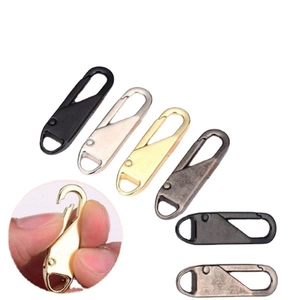 Universal alloy zipper pull replacements in five colors with spring lock mechanism