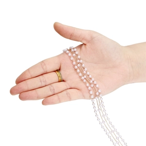 Elegant multi-layer pearl chain with gold metal links for DIY necklace and bracelet