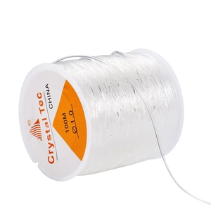1,0 mm Crystal Tec transparentes elastisches Perlengarn auf 100m Spule für DIY-Schmuck