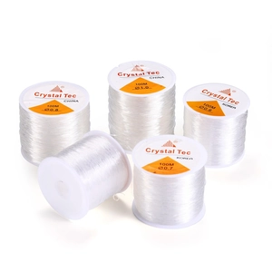 Hochelastische TPU Kristallklare Perlenschnur Stretch String Für DIY Schmuckherstellung Zubehör Schwarz Weiß Starker Faden