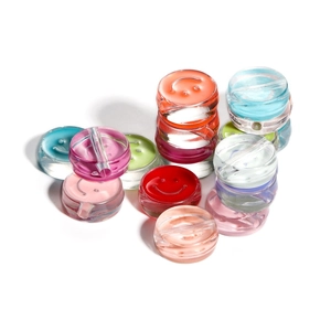 Colorful acrylic smiley face round beads for DIY handmade bracelets with side hole design