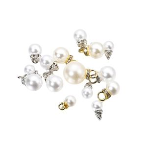 Kit fai-da-te per gioielli con ciondoli di perle finte e gocce di zircone brillanti