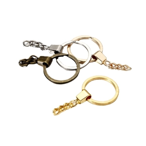 Sleutelringenset met ketting in zilver goud en brons voor DIY-handwerkprojecten