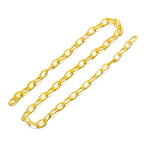 Gelbe lichtdurchlässige Acryl-Gliederkette für Taschen, Schmuck und kreatives DIY-Zubehör