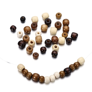 Natural Maple Wood Round Loose Beads Large Hole Polished Wooden Spacer Beads For DIY Jewelry Bracelet Necklace Craft Making