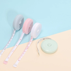 Portable Automatic Telescopic Measuring Tape Macaron Round Soft Body Ruler For Sewing Tailor Fitness Measurement Home Tool