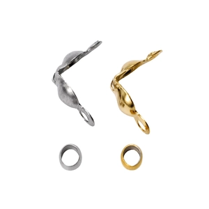 Accessoires de bijoux DIY en acier inoxydable embouts dorés et argentés pour colliers