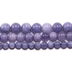 Polierte lavendel-violette Aquamarin-Rundperlen in drei Größen für DIY-Kristallschmuck