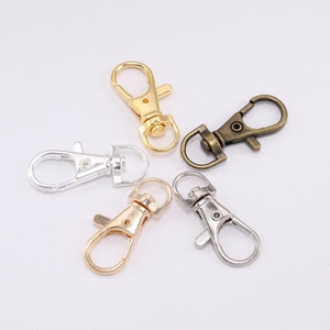 Five colors of 360 degree rotating metal lobster clasps for DIY keychains and bags