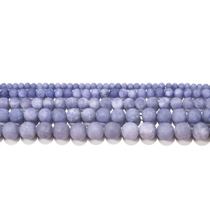 Detailed size comparison of five matte lavender turquoise beads in various diameters