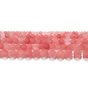 Multiple sizes of matte pink turquoise beads strands for DIY jewelry making