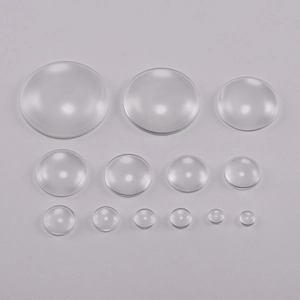 Multiple sizes of clear round glass cabochons for DIY jewelry making and art crafts
