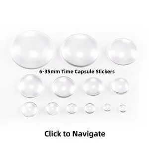 Clear glass cabochons for DIY jewelry making in various sizes from 6mm to 35mm