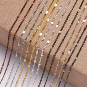 Fine stainless steel jewelry chains in multiple colors for DIY necklace and bracelet crafts