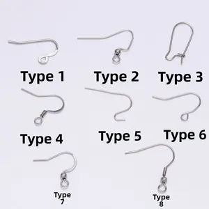 Detailed comparison of eight stainless steel earring hook styles for DIY jewelry making