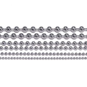 Stainless Steel Ball Chain Beaded Link For DIY Jewelry Making Necklace Bracelet Finding Accessories Steel Tone String Roll