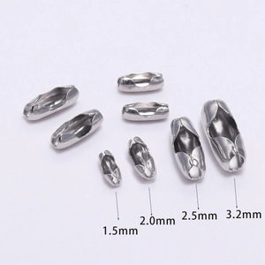 Connettori per catena a sfere in acciaio inossidabile lucido misure 1,5 mm a 3,2 mm DIY