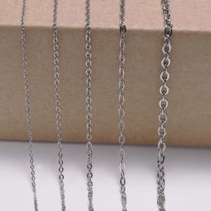 Stainless Steel Flat O-Link Cross Chain For DIY Jewelry Making Findings Necklace Bracelet Crafts Versatile Accessory