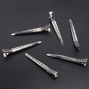 Fermagli per Capelli a Becco d'Anatra in Ferro Placcato Rodio 85mm per Creazione Gioielli Fai da Te Mollette a Becco di Coccodrillo Professionali