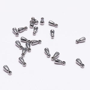 Stainless Steel Water Drop Pendants For DIY Jewelry Making Necklace Bracelet Tail Chain Ending Pendants Accessories