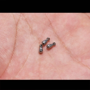 Polished gunmetal stainless steel teardrop pendant charms for jewelry making