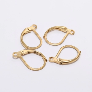 Crochets de boucles d'oreilles en acier inoxydable doré pour création de bijoux