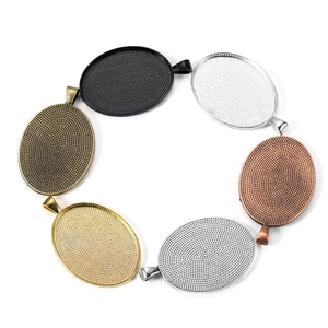 Basi per ciondoli ovali in 6 colori inclusi bronzo e argento per gioielli fai da te