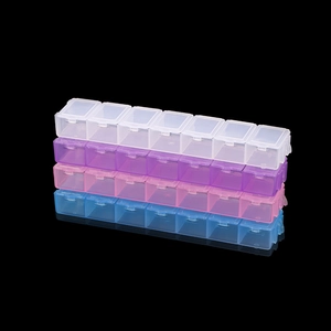Tragbare Transparente Kunststoff Aufbewahrungsbox Mehrere Fächer Unabhängige Deckel Organizer Für Pillen Schmuck Ohrring Zubehör Etui