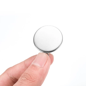 Polished silver stainless steel round pendant base with jump ring for DIY jewelry making