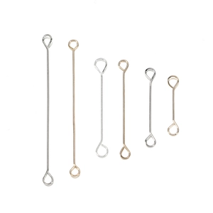 DIY jewelry 9-shape eye pins in gold and silver plating with various lengths