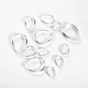 Διάφανα γυάλινα cabochons σε σχήμα δάκρυ για δημιουργία κοσμημάτων και χειροτεχνίες