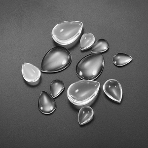 Διάφανα γυάλινα cabochons σε σχήμα σταγόνας για κατασκευή κοσμημάτων DIY