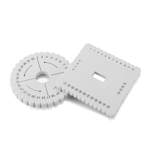 Kit d'outils de tricot DIY avec disques de tressage ronds et carrés en mousse EVA blanche