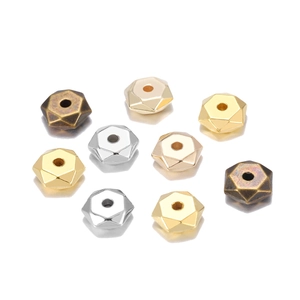 7mm multifaceted CCB spacer beads in gold silver rose gold and bronze for DIY jewelry making