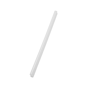 Macro detail of 7mm white translucent hot melt glue stick for DIY crafts and repairs