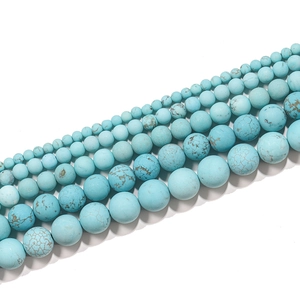 Matte natuurlijke turquoise ronde kralen in verschillende maten voor DIY sieraden