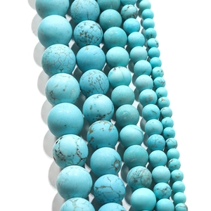 Matte blauwe turquoise ronde losse kralen in diverse maten voor het maken van sieraden
