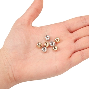 8mm faceted CCB spacer beads in gold and silver finish for DIY jewelry bracelet making