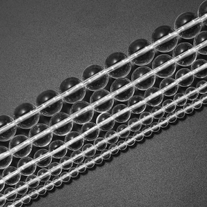 Clear quartz round loose beads in various sizes for DIY jewelry making accessories