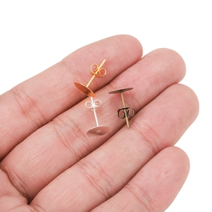 DIY metal butterfly earring studs and backs set in gold silver and bronze tones