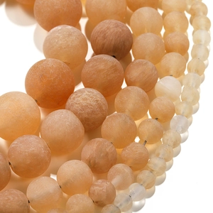 Perles Rondes en Verre Mat Dépoli Couleur Pastèque Thé pour la Fabrication de Bijoux DIY Bracelet Collier Perles en Vrac