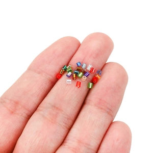 2mm multi-color tubular glass bugle beads for DIY jewelry and apparel crafting