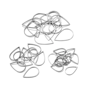 Trois tailles de cadres de boucles d'oreilles en goutte d'eau pour bijoux DIY